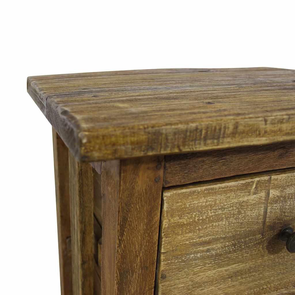 Solid Mahogany Wood Nightstand - 40x30x51 cm Elegant Design