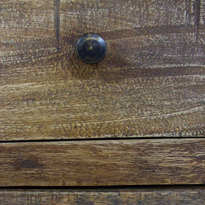 Solid Mahogany Wood Nightstand - 40x30x51 cm Elegant Design
