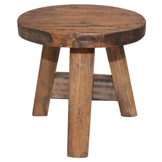 Elegant Solid Mahogany Wood Stool - Durable & Stylish Seating