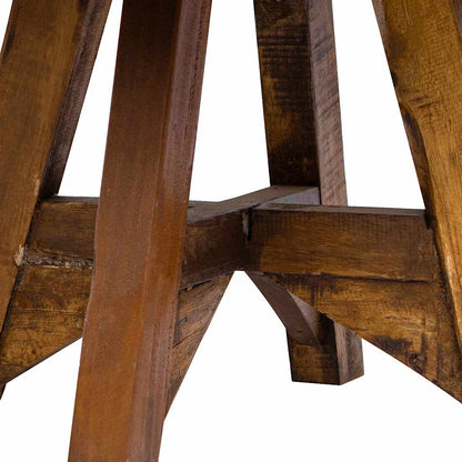 Coffee Table Mixed Recycled Wood 60x45 cm Silver