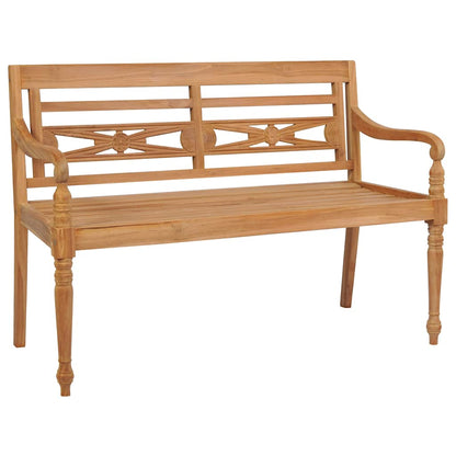 Elegant Teak Batavia Bench - 120 cm Solid Wood Outdoor Seating