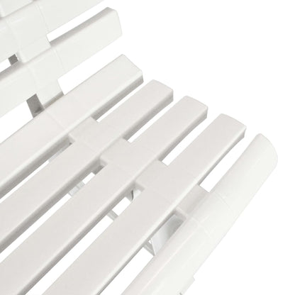 Elegant White Plastic Garden Bench, 145.5 cm - Durable & Stylish