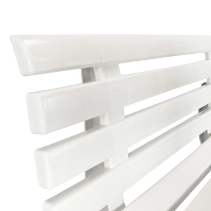 Elegant White Plastic Garden Bench, 145.5 cm - Durable & Stylish