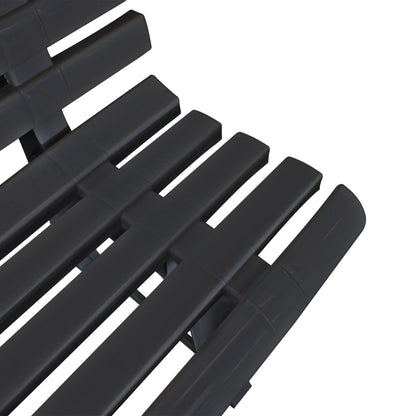 Elegant Anthracite Plastic Garden Bench - 145.5 cm Outdoor Seating
