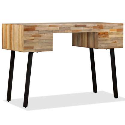 Solid Reclaimed Teak Writing Desk, 110x50x76 cm - Eco-Friendly Elegance