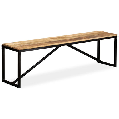 Solid Mango Wood Bench 160x35x45 cm - Natural Finish