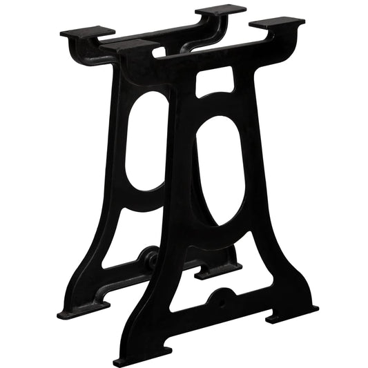 Durable Cast Iron Y-Frame Dining Table Legs, Set of 2