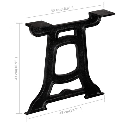 Cast Iron Y-Frame Coffee Table Legs 2 pcs - Durable & Stylish