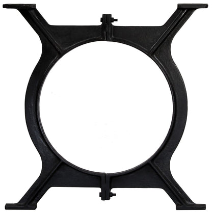Industrial O-Frame Cast Iron Dining Table Legs 2 pcs - Black Finish