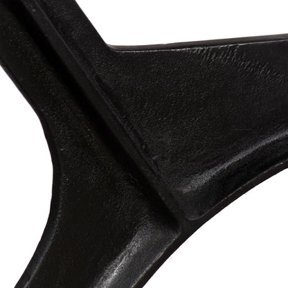 Industrial O-Frame Cast Iron Dining Table Legs 2 pcs - Black Finish