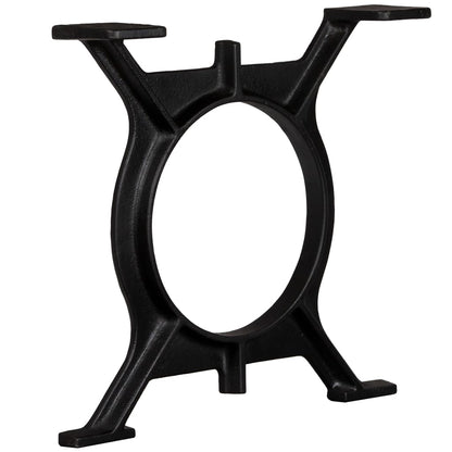 Sturdy Cast Iron O-Frame Coffee Table Legs 2 pcs - Black Finish