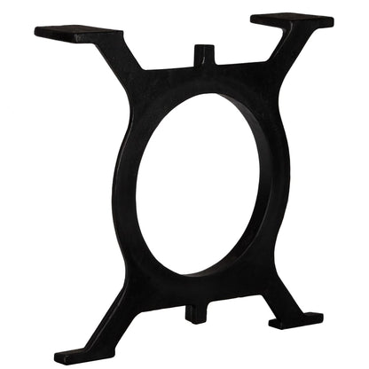 Sturdy Cast Iron O-Frame Coffee Table Legs 2 pcs - Black Finish