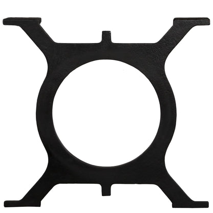Sturdy Cast Iron O-Frame Coffee Table Legs 2 pcs - Black Finish