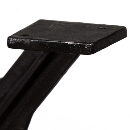 Sturdy Cast Iron O-Frame Coffee Table Legs 2 pcs - Black Finish