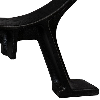 Black Cast Iron O-Frame Bench Legs Set - 2 Pcs