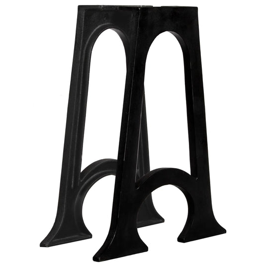 Arched A-Frame Cast Iron Dining Table Legs - 2 Piece Set