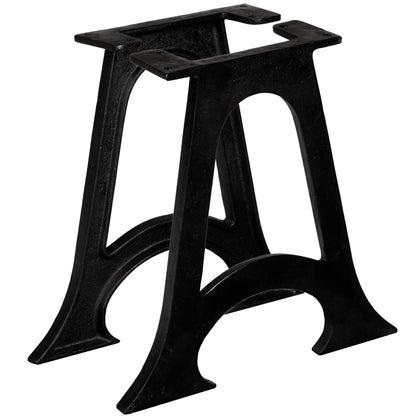 Elegant A-Frame Cast Iron Coffee Table Legs (2 pcs) - Arched Design