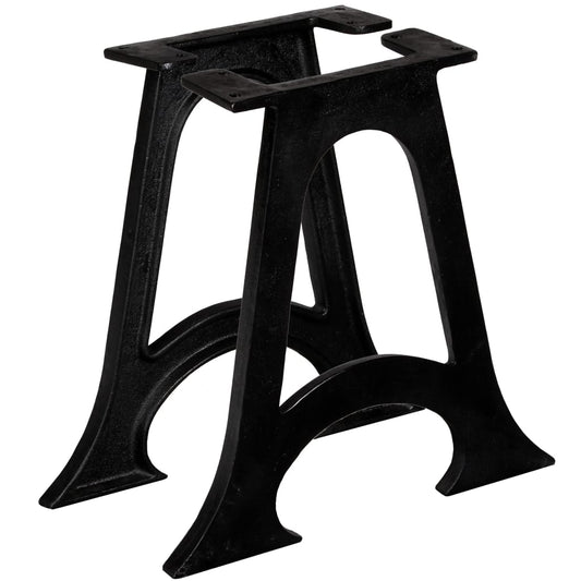 Elegant A-Frame Cast Iron Coffee Table Legs (2 pcs) - Arched Design