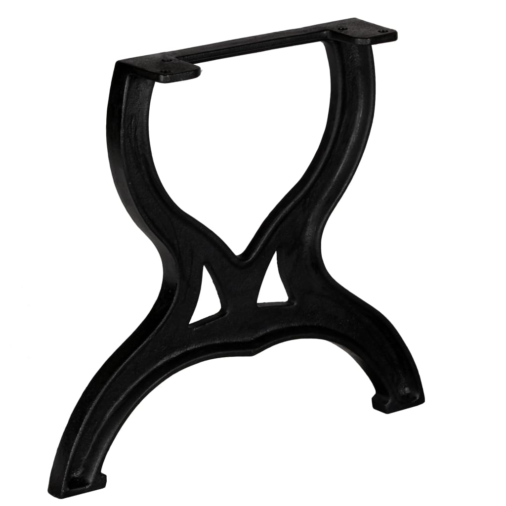 X-Frame Cast Iron Coffee Table Legs, Set of 2 - Durable & Stylish