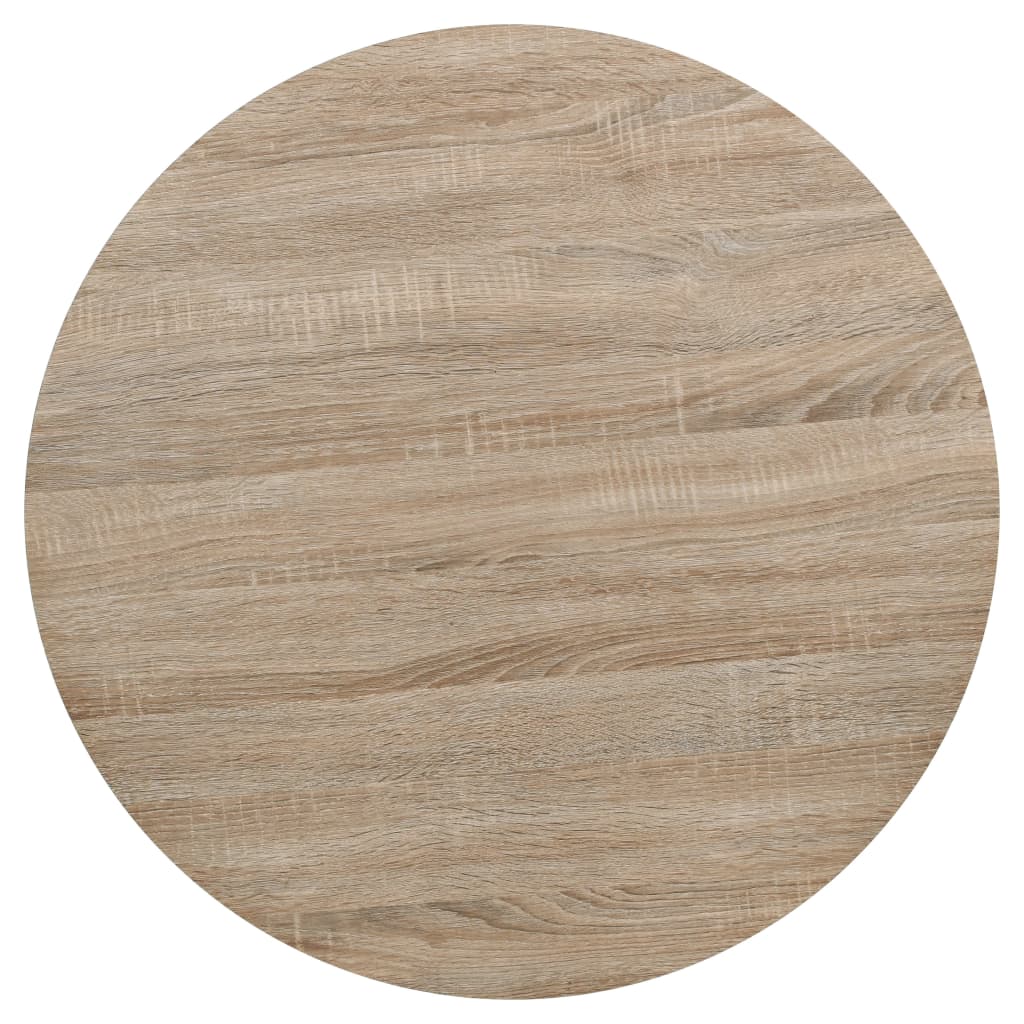 Oak Bistro Table Round 80x75 cm | MDF & Steel Design