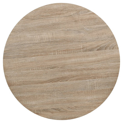 Oak Bistro Table Round 80x75 cm | MDF & Steel Design