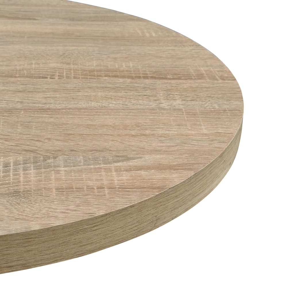 Oak Bistro Table Round 80x75 cm | MDF & Steel Design