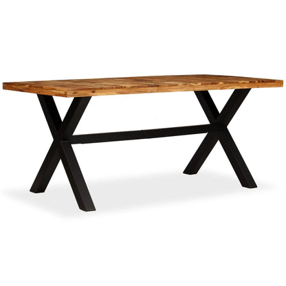 Solid Acacia & Mango Wood Dining Table, 180x90x76 cm