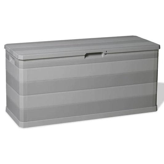 Grey Garden Storage Box 117x45x56 cm - Weatherproof and Durable