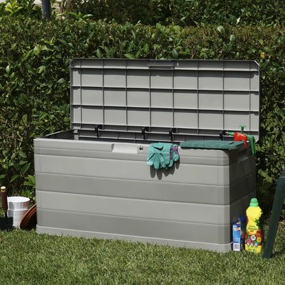 Grey Garden Storage Box 117x45x56 cm - Weatherproof and Durable