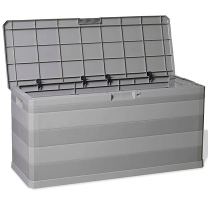 Grey Garden Storage Box 117x45x56 cm - Weatherproof and Durable