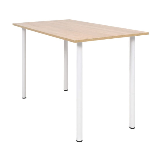 Oak & White Dining Table 120x60x73 cm - Stylish & Modern Design