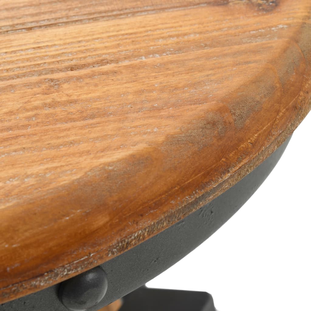 Solid Fir Wood Bar Stools - Set of 2, Timeless Elegance