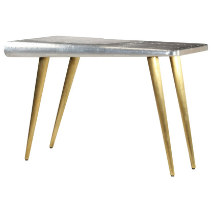 Vintage Aviator Writing Desk - Aircraft Style, 120x60x76 cm, Aluminum