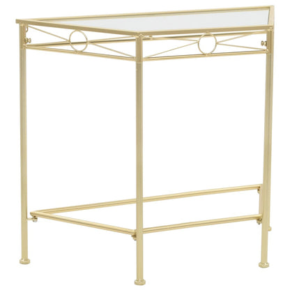 Side Table Vintage Style Metal 87x34x73 cm Gold