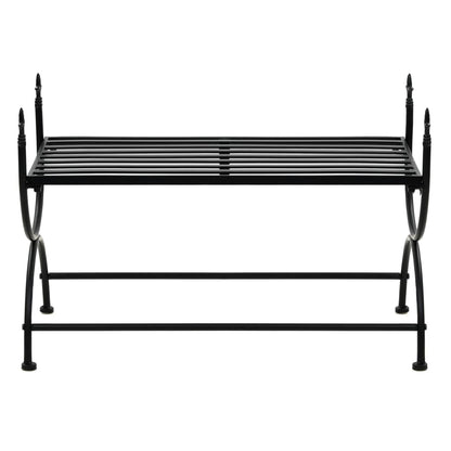 Bench Vintage Style Metal 83x42x55 cm Black