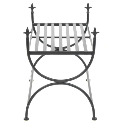 Bench Vintage Style Metal 83x42x55 cm Black