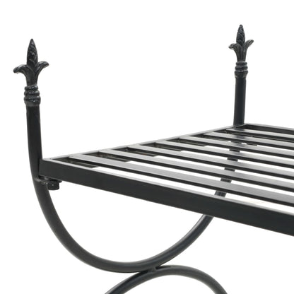 Bench Vintage Style Metal 83x42x55 cm Black