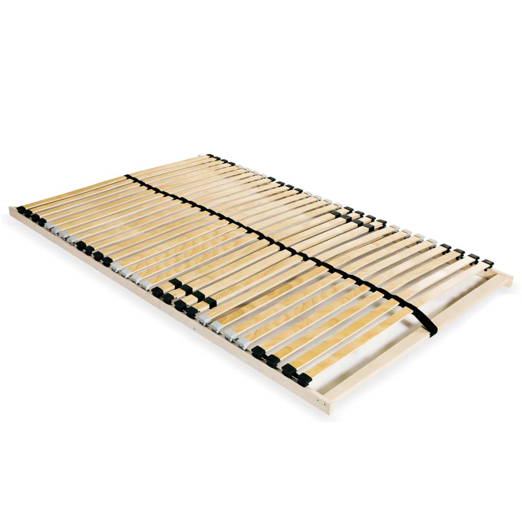 7-Zone Slatted Bed Base, 28 Slats, 100x200 cm, Birch Wood