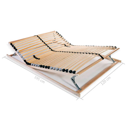 Premium 28-Slat Beech Bed Base, 7 Zones, 120x200 cm
