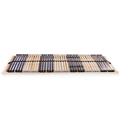 Premium 42-Slat Bed Base, 7 Zones, 80x200 cm, Natural Wood