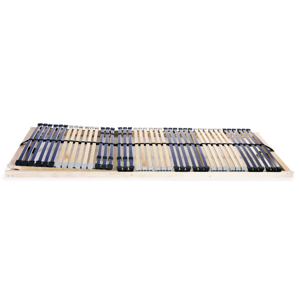 7 Zone Slatted Bed Base, 42 Slats, 70x200 cm, Durable Wood