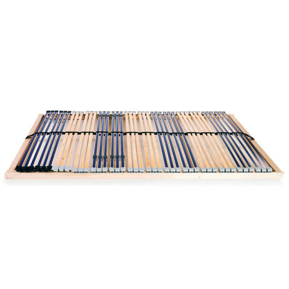 Premium 42-Slat Bed Base 7 Zones, 140x200 cm - Wood Finish