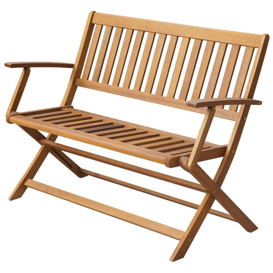Elegant 120 cm Solid Acacia Wood Garden Bench - Natural Finish