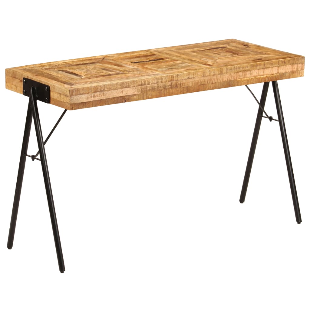 Solid Mango Wood Writing Table - 118x50x75 cm - Natural Finish