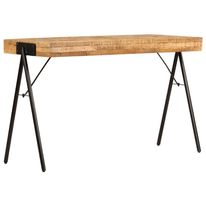 Solid Mango Wood Writing Table - 118x50x75 cm - Natural Finish