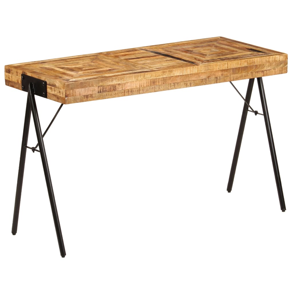 Solid Mango Wood Writing Table - 118x50x75 cm - Natural Finish