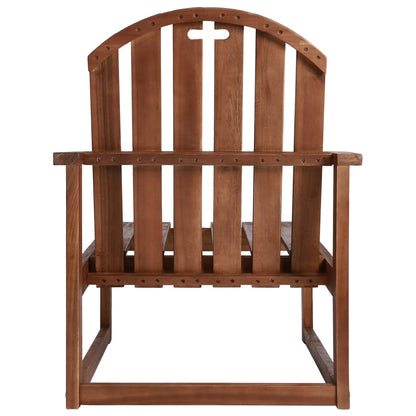 Solid Acacia Wood Garden Sofa Chairs, Set of 2 Outdoor Seating