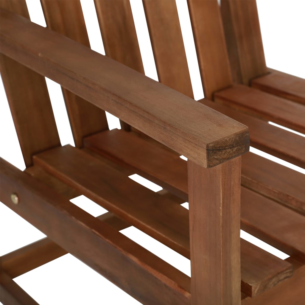 Solid Acacia Wood Garden Sofa Chairs, Set of 2 Outdoor Seating
