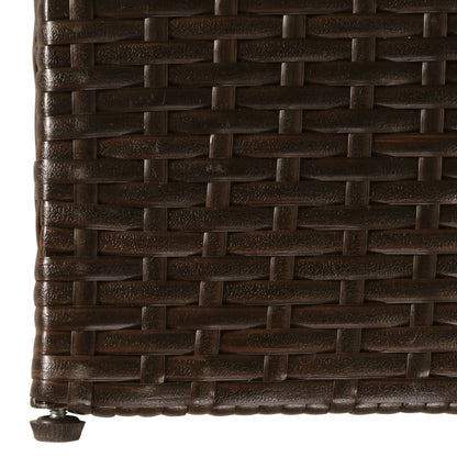 Brown Poly Rattan Garden Storage Box 150x100x100 cm