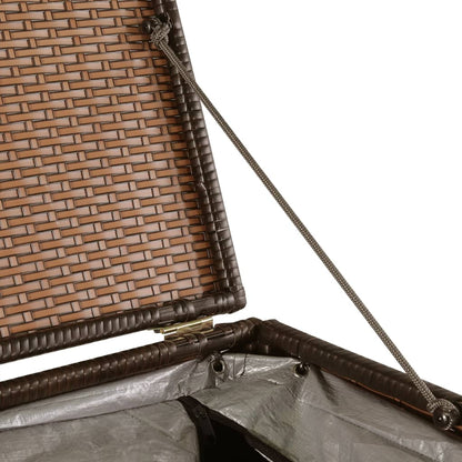 Brown Poly Rattan Garden Storage Box 150x100x100 cm